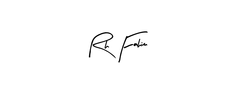 Design your own signature with our free online signature maker. With this signature software, you can create a handwritten (Arty Signature) signature for name Rh Fahim. Rh Fahim signature style 8 images and pictures png