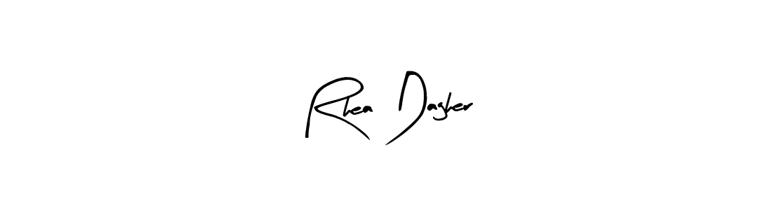 How to make Rhea Dagher name signature. Use Arty Signature style for creating short signs online. This is the latest handwritten sign. Rhea Dagher signature style 8 images and pictures png