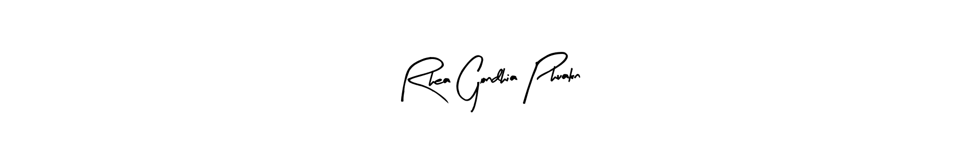 Also we have Rhea Gondhia Phuakn name is the best signature style. Create professional handwritten signature collection using Arty Signature autograph style. Rhea Gondhia Phuakn signature style 8 images and pictures png