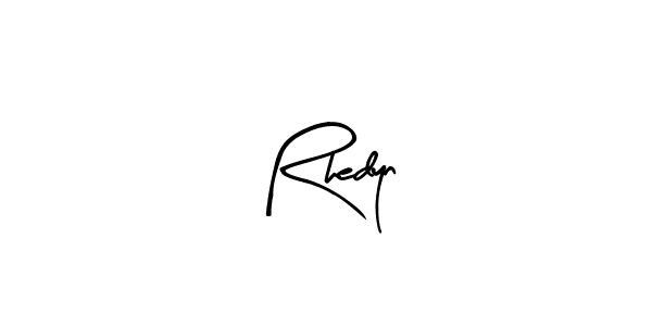 Arty Signature is a professional signature style that is perfect for those who want to add a touch of class to their signature. It is also a great choice for those who want to make their signature more unique. Get Rhedyn name to fancy signature for free. Rhedyn signature style 8 images and pictures png