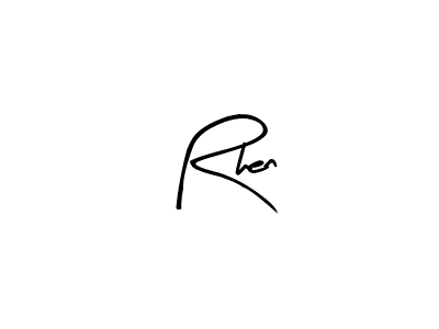 Design your own signature with our free online signature maker. With this signature software, you can create a handwritten (Arty Signature) signature for name Rhen. Rhen signature style 8 images and pictures png