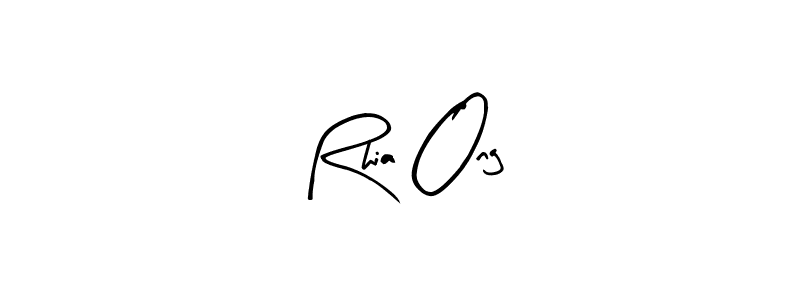 Arty Signature is a professional signature style that is perfect for those who want to add a touch of class to their signature. It is also a great choice for those who want to make their signature more unique. Get Rhia Ong name to fancy signature for free. Rhia Ong signature style 8 images and pictures png
