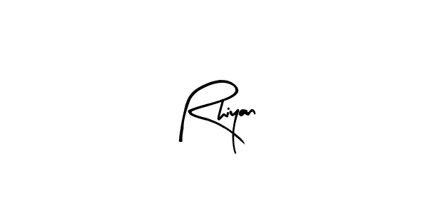 Design your own signature with our free online signature maker. With this signature software, you can create a handwritten (Arty Signature) signature for name Rhiyan. Rhiyan signature style 8 images and pictures png