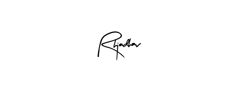 The best way (Arty Signature) to make a short signature is to pick only two or three words in your name. The name Rhjadhav include a total of six letters. For converting this name. Rhjadhav signature style 8 images and pictures png