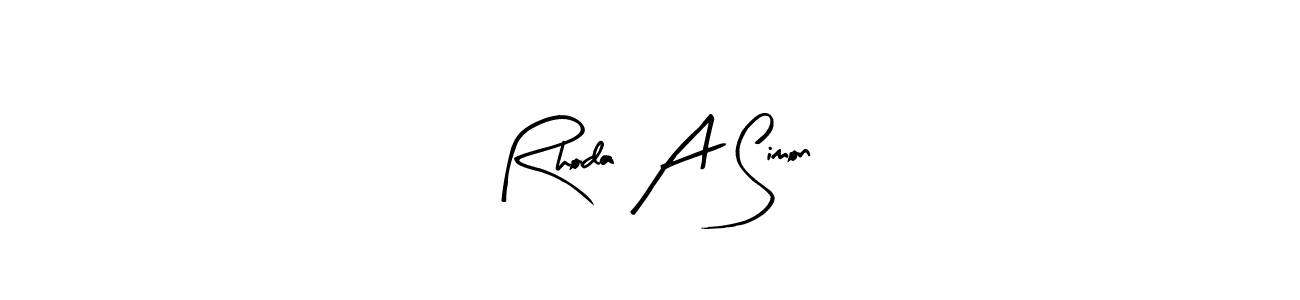 Rhoda A Simon stylish signature style. Best Handwritten Sign (Arty Signature) for my name. Handwritten Signature Collection Ideas for my name Rhoda A Simon. Rhoda A Simon signature style 8 images and pictures png