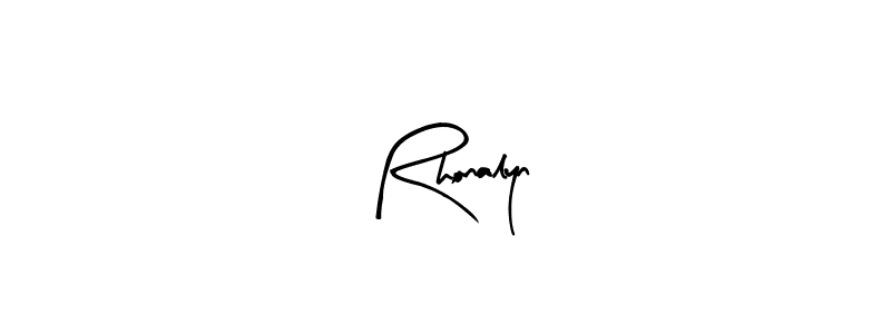 Create a beautiful signature design for name Rhonalyn. With this signature (Arty Signature) fonts, you can make a handwritten signature for free. Rhonalyn signature style 8 images and pictures png