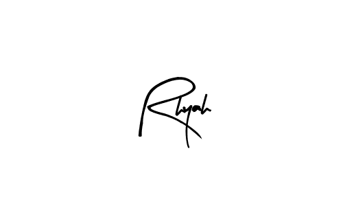 You should practise on your own different ways (Arty Signature) to write your name (Rhyah) in signature. don't let someone else do it for you. Rhyah signature style 8 images and pictures png