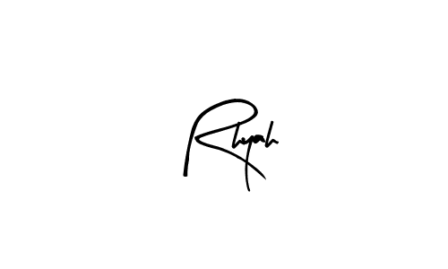 How to make Rhyah signature? Arty Signature is a professional autograph style. Create handwritten signature for Rhyah name. Rhyah signature style 8 images and pictures png