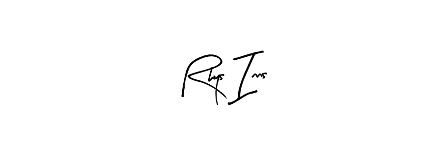 Arty Signature is a professional signature style that is perfect for those who want to add a touch of class to their signature. It is also a great choice for those who want to make their signature more unique. Get Rhys Inns name to fancy signature for free. Rhys Inns signature style 8 images and pictures png