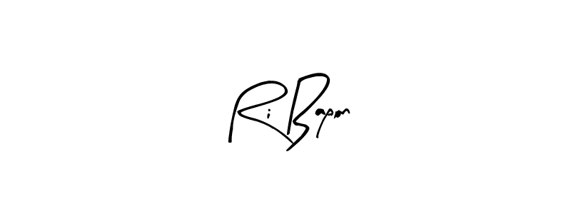 if you are searching for the best signature style for your name Ri Bapon. so please give up your signature search. here we have designed multiple signature styles  using Arty Signature. Ri Bapon signature style 8 images and pictures png