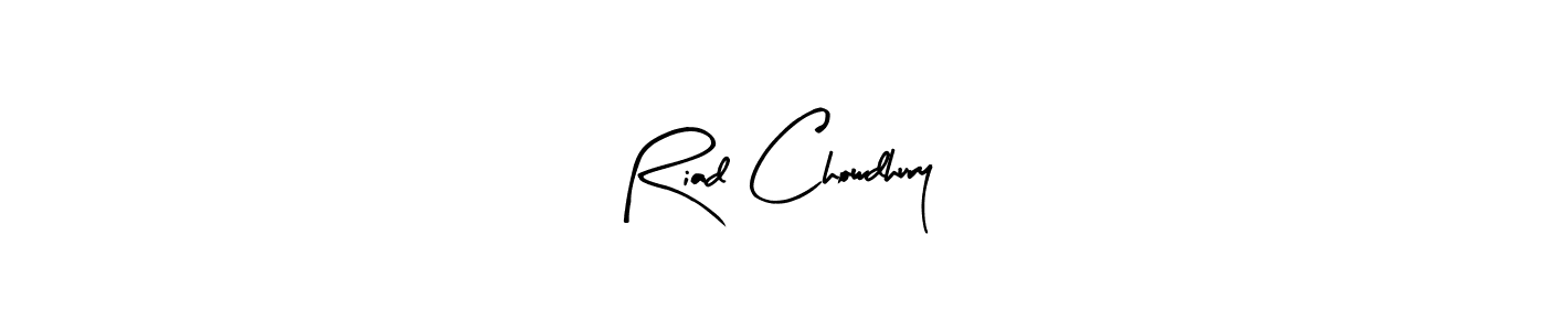 Similarly Arty Signature is the best handwritten signature design. Signature creator online .You can use it as an online autograph creator for name Riad Chowdhury. Riad Chowdhury signature style 8 images and pictures png