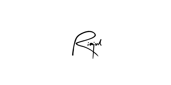 Create a beautiful signature design for name Riajul. With this signature (Arty Signature) fonts, you can make a handwritten signature for free. Riajul signature style 8 images and pictures png