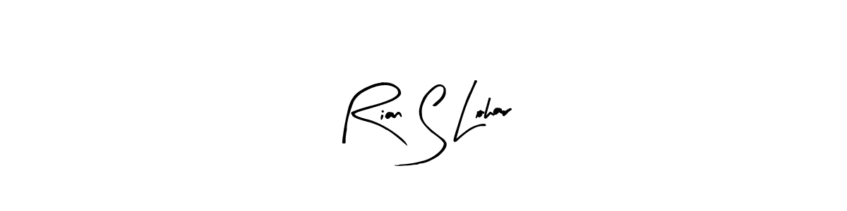 Design your own signature with our free online signature maker. With this signature software, you can create a handwritten (Arty Signature) signature for name Rian S Lohar. Rian S Lohar signature style 8 images and pictures png