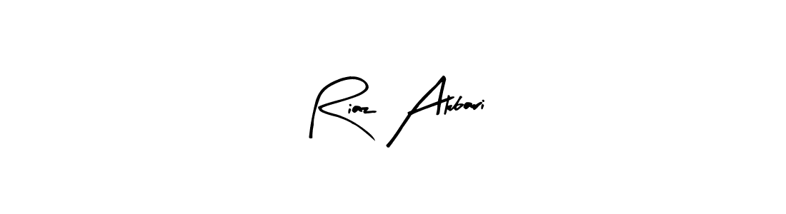 How to make Riaz Akbari name signature. Use Arty Signature style for creating short signs online. This is the latest handwritten sign. Riaz Akbari signature style 8 images and pictures png