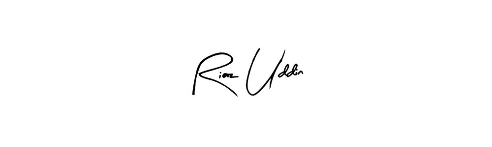 How to make Riaz Uddin name signature. Use Arty Signature style for creating short signs online. This is the latest handwritten sign. Riaz Uddin signature style 8 images and pictures png