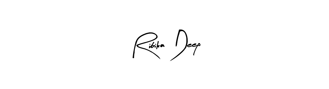 Create a beautiful signature design for name Ribika Deep. With this signature (Arty Signature) fonts, you can make a handwritten signature for free. Ribika Deep signature style 8 images and pictures png