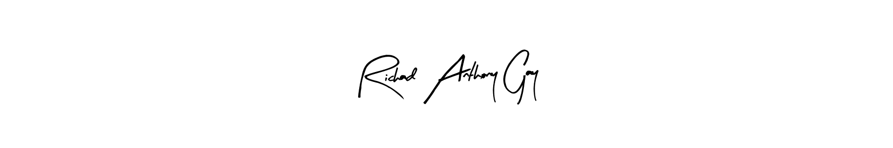 Design your own signature with our free online signature maker. With this signature software, you can create a handwritten (Arty Signature) signature for name Richad Anthony Gay. Richad Anthony Gay signature style 8 images and pictures png