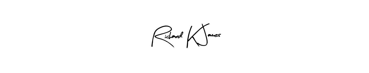 The best way (Arty Signature) to make a short signature is to pick only two or three words in your name. The name Richard K James include a total of six letters. For converting this name. Richard K James signature style 8 images and pictures png