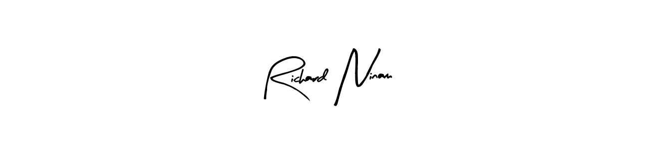 How to make Richard Ninam signature? Arty Signature is a professional autograph style. Create handwritten signature for Richard Ninam name. Richard Ninam signature style 8 images and pictures png