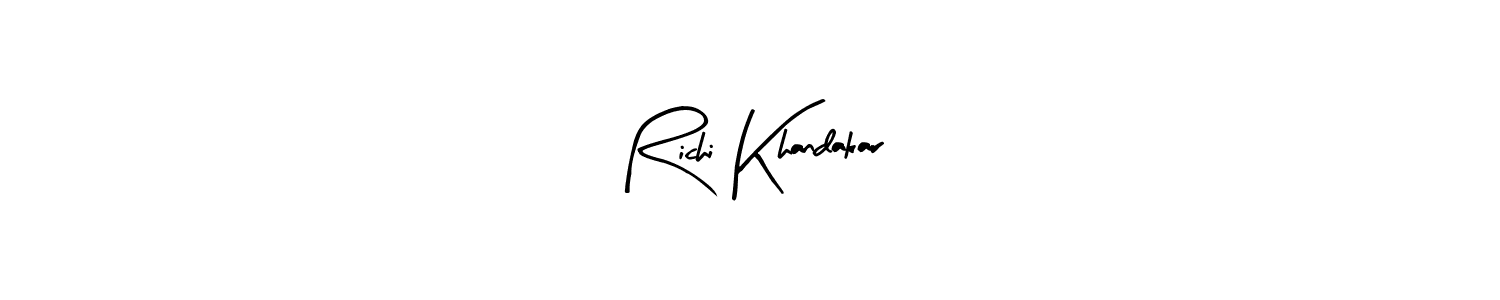 How to make Richi Khandakar signature? Arty Signature is a professional autograph style. Create handwritten signature for Richi Khandakar name. Richi Khandakar signature style 8 images and pictures png
