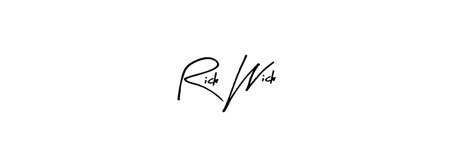 Design your own signature with our free online signature maker. With this signature software, you can create a handwritten (Arty Signature) signature for name Rick Wick. Rick Wick signature style 8 images and pictures png