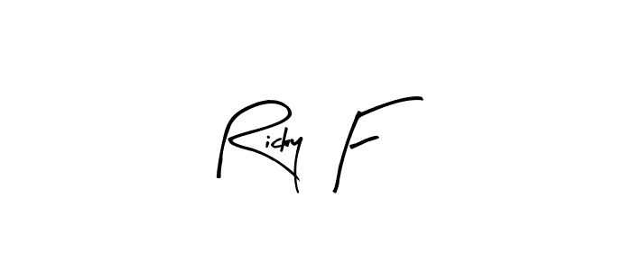 You should practise on your own different ways (Arty Signature) to write your name (Ricky F) in signature. don't let someone else do it for you. Ricky F signature style 8 images and pictures png