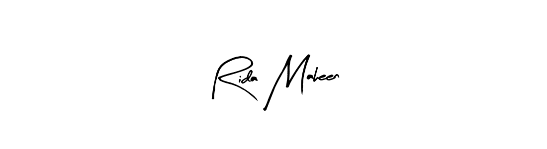 The best way (Arty Signature) to make a short signature is to pick only two or three words in your name. The name Rida Maheen include a total of six letters. For converting this name. Rida Maheen signature style 8 images and pictures png