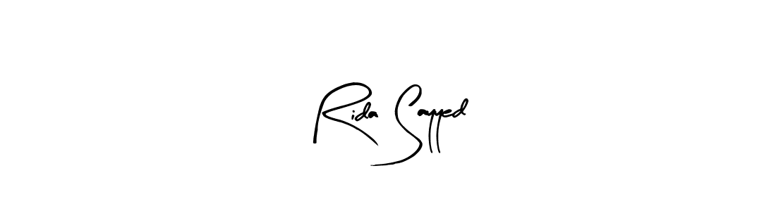 Design your own signature with our free online signature maker. With this signature software, you can create a handwritten (Arty Signature) signature for name Rida Sayyed. Rida Sayyed signature style 8 images and pictures png