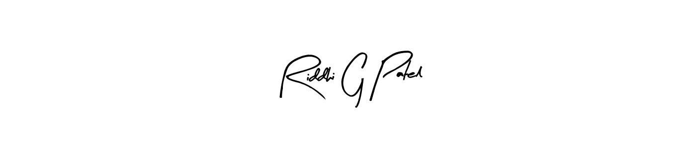 Similarly Arty Signature is the best handwritten signature design. Signature creator online .You can use it as an online autograph creator for name Riddhi G Patel. Riddhi G Patel signature style 8 images and pictures png