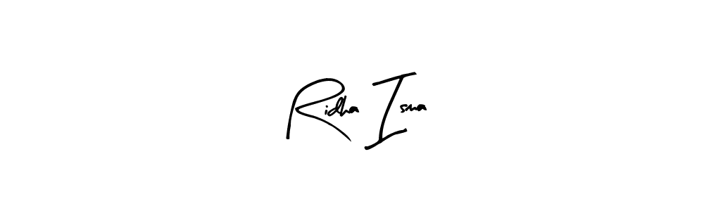 Design your own signature with our free online signature maker. With this signature software, you can create a handwritten (Arty Signature) signature for name Ridha Isma. Ridha Isma signature style 8 images and pictures png