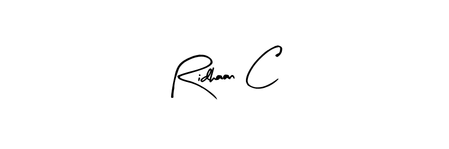 Ridhaan C stylish signature style. Best Handwritten Sign (Arty Signature) for my name. Handwritten Signature Collection Ideas for my name Ridhaan C. Ridhaan C signature style 8 images and pictures png