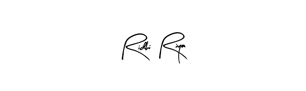 The best way (Arty Signature) to make a short signature is to pick only two or three words in your name. The name Ridhi Riya include a total of six letters. For converting this name. Ridhi Riya signature style 8 images and pictures png