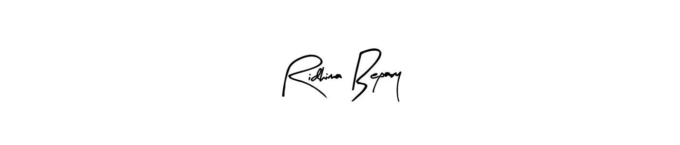 Create a beautiful signature design for name Ridhima Bepary. With this signature (Arty Signature) fonts, you can make a handwritten signature for free. Ridhima Bepary signature style 8 images and pictures png