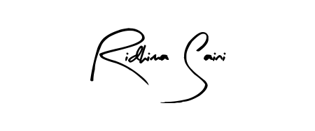 Enhance your business communications with Ridhima Saini signature in Arty Signature lettering. Clean, modern, and universally compatible. Ridhima Saini signature style 8 images and pictures png