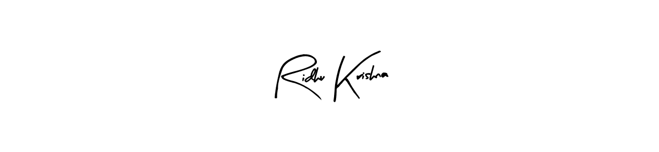 Use a signature maker to create a handwritten signature online. With this signature software, you can design (Arty Signature) your own signature for name Ridhu Krishna. Ridhu Krishna signature style 8 images and pictures png