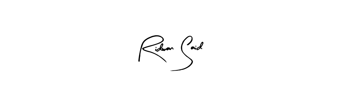 Make a beautiful signature design for name Ridwan Said. Use this online signature maker to create a handwritten signature for free. Ridwan Said signature style 8 images and pictures png