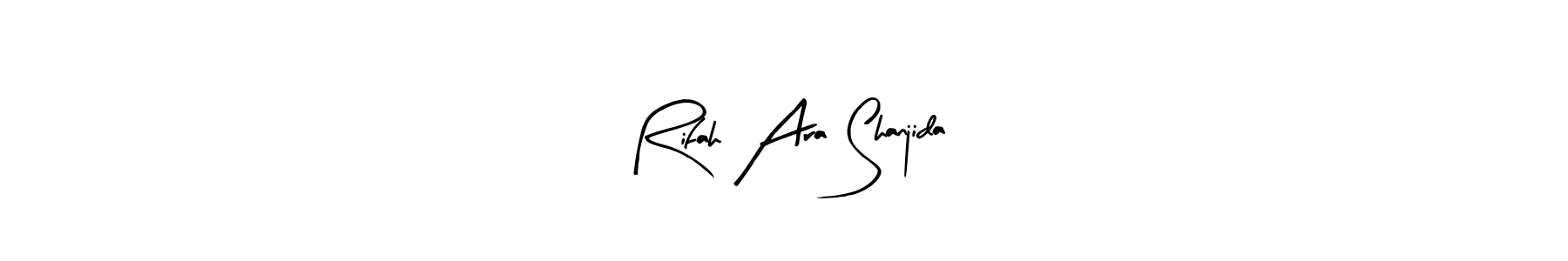 Make a beautiful signature design for name Rifah Ara Shanjida. With this signature (Arty Signature) style, you can create a handwritten signature for free. Rifah Ara Shanjida signature style 8 images and pictures png