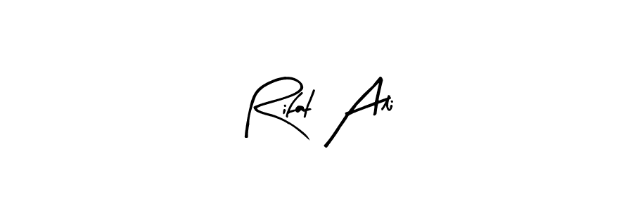 if you are searching for the best signature style for your name Rifat Ali. so please give up your signature search. here we have designed multiple signature styles  using Arty Signature. Rifat Ali signature style 8 images and pictures png