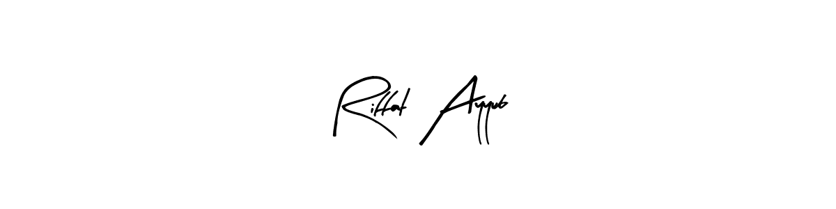 Here are the top 10 professional signature styles for the name Riffat Ayyub. These are the best autograph styles you can use for your name. Riffat Ayyub signature style 8 images and pictures png