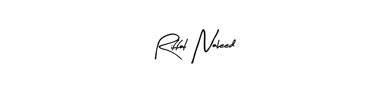 Arty Signature is a professional signature style that is perfect for those who want to add a touch of class to their signature. It is also a great choice for those who want to make their signature more unique. Get Riffat Naheed name to fancy signature for free. Riffat Naheed signature style 8 images and pictures png