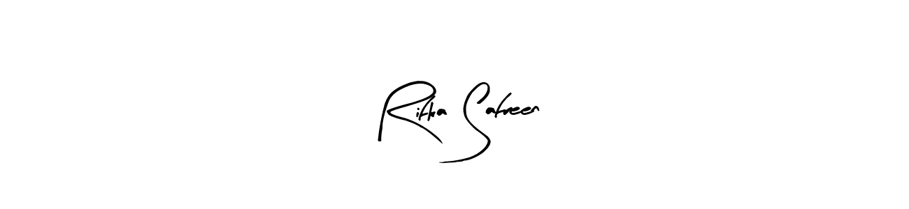 How to make Rifka Safreen name signature. Use Arty Signature style for creating short signs online. This is the latest handwritten sign. Rifka Safreen signature style 8 images and pictures png