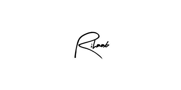 Rihaab stylish signature style. Best Handwritten Sign (Arty Signature) for my name. Handwritten Signature Collection Ideas for my name Rihaab. Rihaab signature style 8 images and pictures png