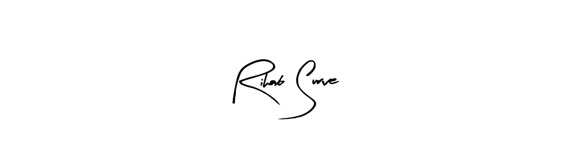 Rihab Surve stylish signature style. Best Handwritten Sign (Arty Signature) for my name. Handwritten Signature Collection Ideas for my name Rihab Surve. Rihab Surve signature style 8 images and pictures png