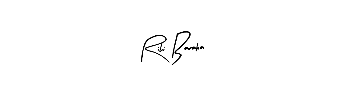 Make a beautiful signature design for name Rihi Baraka. With this signature (Arty Signature) style, you can create a handwritten signature for free. Rihi Baraka signature style 8 images and pictures png
