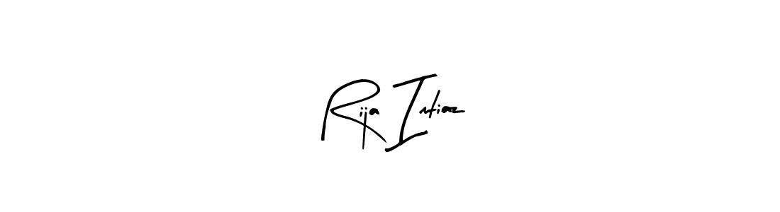 Use a signature maker to create a handwritten signature online. With this signature software, you can design (Arty Signature) your own signature for name Rija Imtiaz. Rija Imtiaz signature style 8 images and pictures png