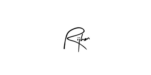 Similarly Arty Signature is the best handwritten signature design. Signature creator online .You can use it as an online autograph creator for name Rijhon. Rijhon signature style 8 images and pictures png