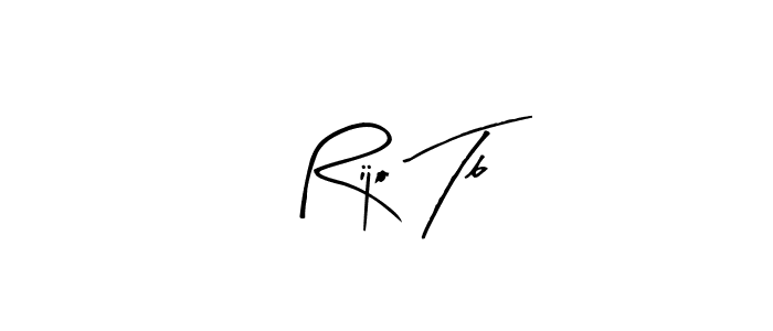 How to make Rijo Tb name signature. Use Arty Signature style for creating short signs online. This is the latest handwritten sign. Rijo Tb signature style 8 images and pictures png