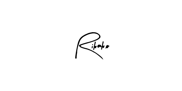 if you are searching for the best signature style for your name Rikako. so please give up your signature search. here we have designed multiple signature styles  using Arty Signature. Rikako signature style 8 images and pictures png
