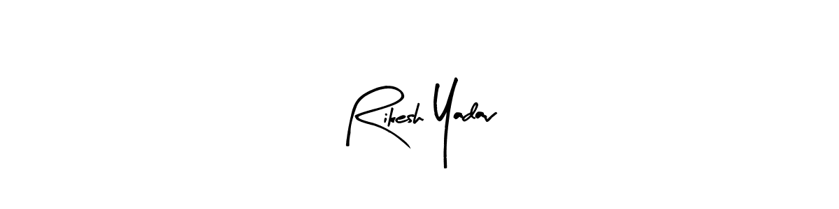 Create a beautiful signature design for name Rikesh Yadav. With this signature (Arty Signature) fonts, you can make a handwritten signature for free. Rikesh Yadav signature style 8 images and pictures png