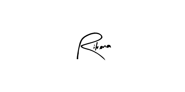 Arty Signature is a professional signature style that is perfect for those who want to add a touch of class to their signature. It is also a great choice for those who want to make their signature more unique. Get Rikona name to fancy signature for free. Rikona signature style 8 images and pictures png